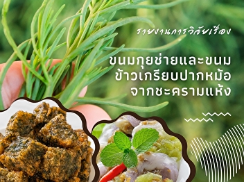 Chives steamed buns and Thai steamed
rice-skin dumplings making from dried
seablite (Suaeda maritima)