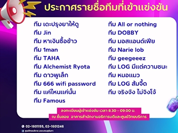 Team announcement for the board game
competition. Potion Explosion will be
used for competition.