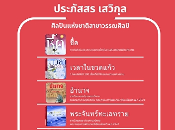 Prapassorn Sevagul leveraged his
experience in the Ministry of Foreign
Affairs and his time in various foreign
embassies to write novels and short
stories.