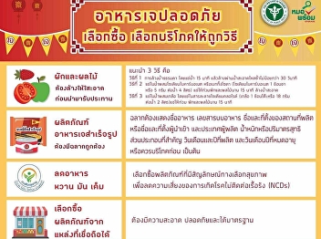 The Mor Prom website provides tips on
how to appropriately select ready-to-eat
food products for the Vegetarian
Festival.