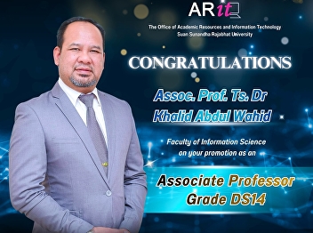 Congratulations to Assoc. Prof. Ts. Dr
Khalid Abdul Wahid on his promotion as
an Associate Professor Grade DS14