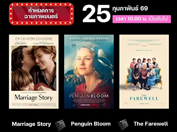 ขอเชิญนักศึกษา อาจารย์
และบุคลากรมหาวิทยาลัยราชภัฏสวนสุนันทาเข้าร่วมโครงการส่งเสริมการใช้ภาษาอังกฤษผ่านการชมภาพยนตร์
ประจำเดือน กุมภาพันธ์ 2569